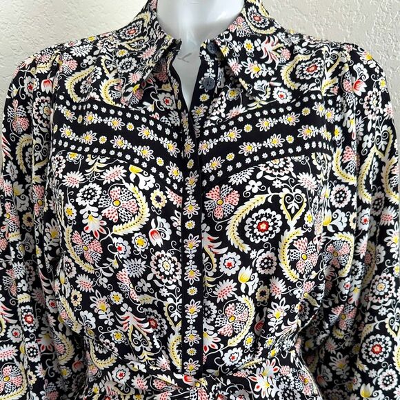 BODEN Dress Black Tropic Charm Shirtdress Size 8 • NEW WITH TAGS • - Picture 8 of 15